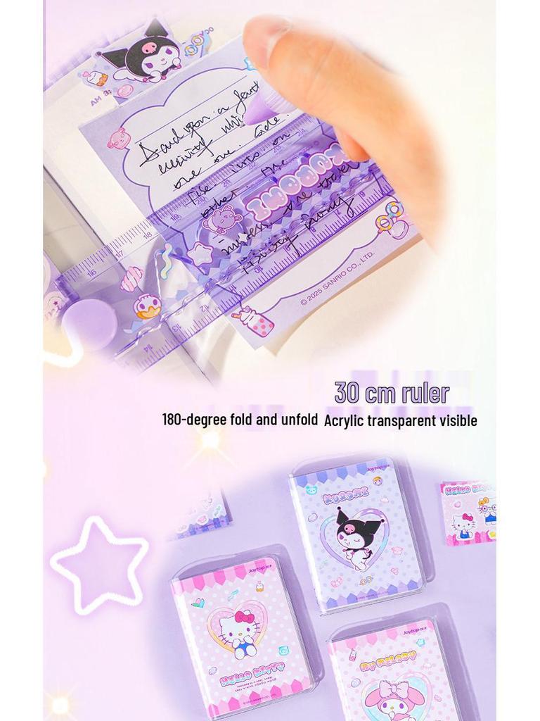 Sanrio Kuromi Roztomilá sada psacích potřeb s tužkami: Přenosný dárkový balíček pro návrat do školy.