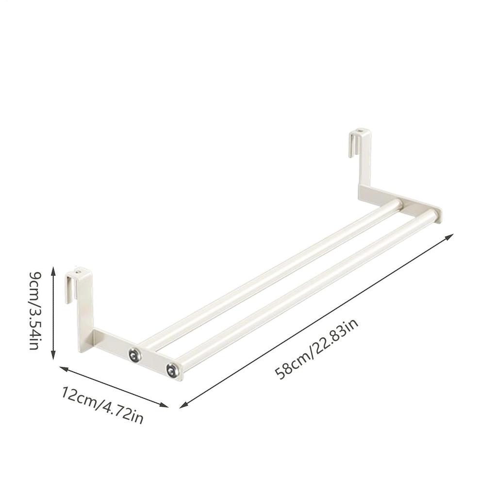Wall Mounted Towel Drying Rack Plug-in Heavy-Duty Space-Saving Towel Hanger Carbon Steel Drying Rack Household Clothes Shelf