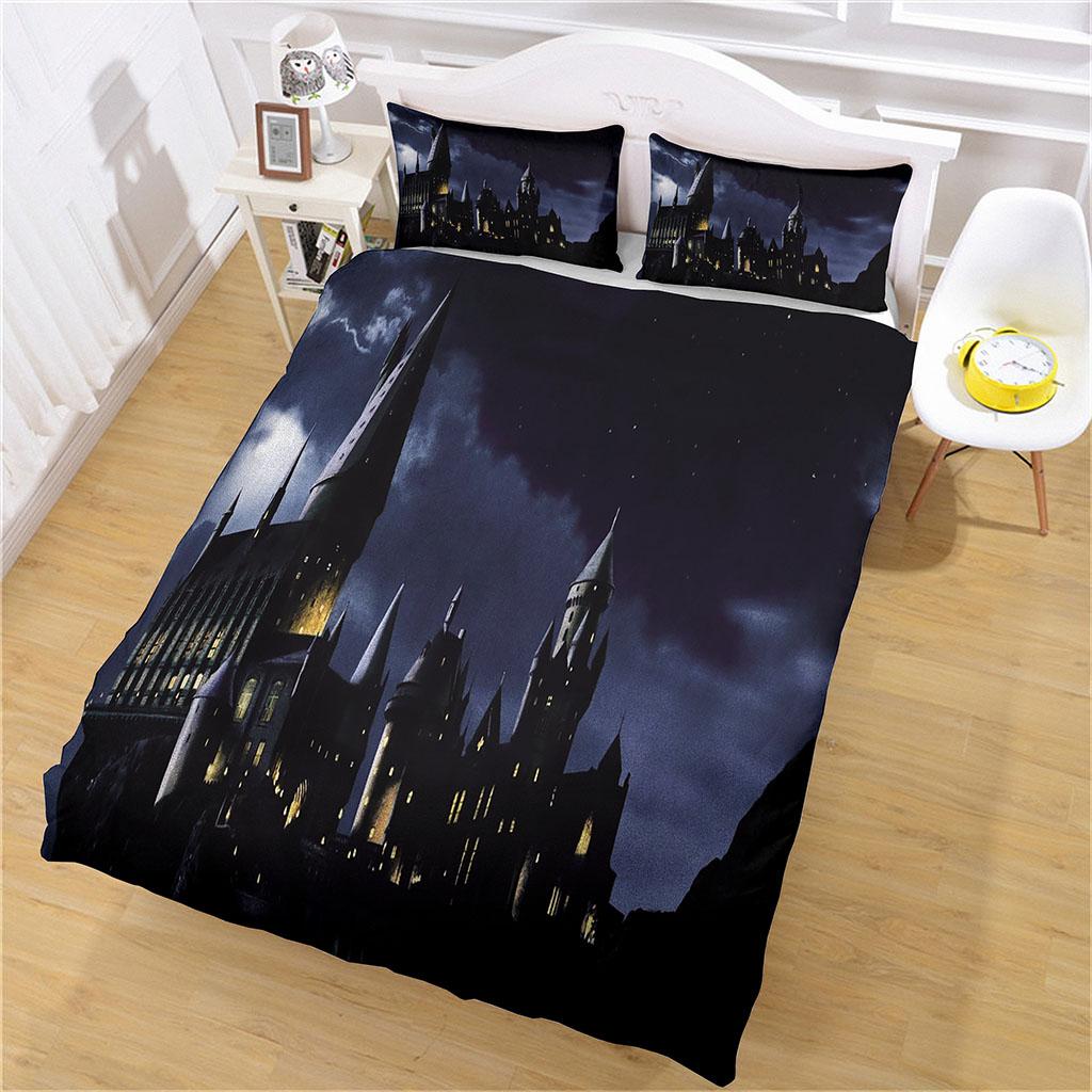 Twin Size Bedding 3D Duvet Cover Set for Children Building Castles 3pcs Luxury Bedding Bed Single Quilt Cover Queen King