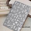 Nail Art Stamping Plate with Lace, Butterfly, Floral & Ribbon Designs - Silicone Stamp Tool