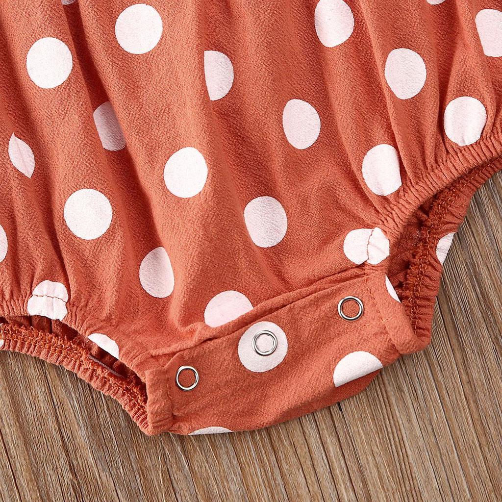 Summer Baby Newborn Toddler Infant Baby Girl Hat Jumpsuit Bodysuit Dots Print Clothes Sunsuit Clothing