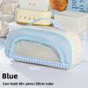 Cute Multicolor Fabric Pen Bag With Multiple Compartments For Office And School Use