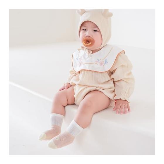 [HAYAHARU] Baby socks, 6-pair set, baby socks, spring/summer, girls, boys, children's socks, cotton, cute, anti-slip, antibacterial, easy to wear,
