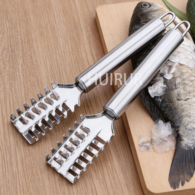 Multifunktionaler Fischschupper aus Edelstahl, Fischschuppenkratzer, Schuppenmesser aus Edelstahl, Fischschupper, Fischzerlegemesser