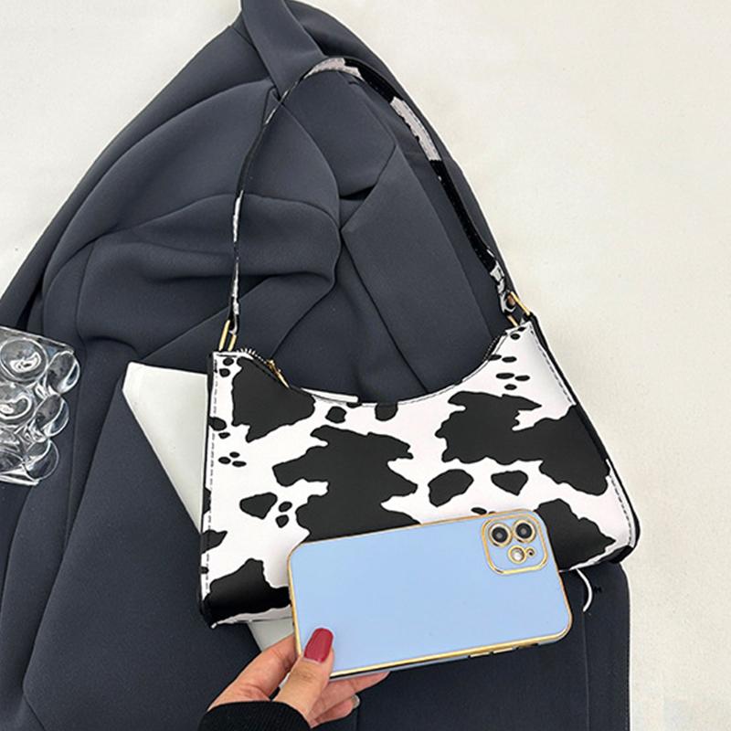 Fashion Zebra Leopard Print Women Handbag PU Leather Underarm Shoulder Bags