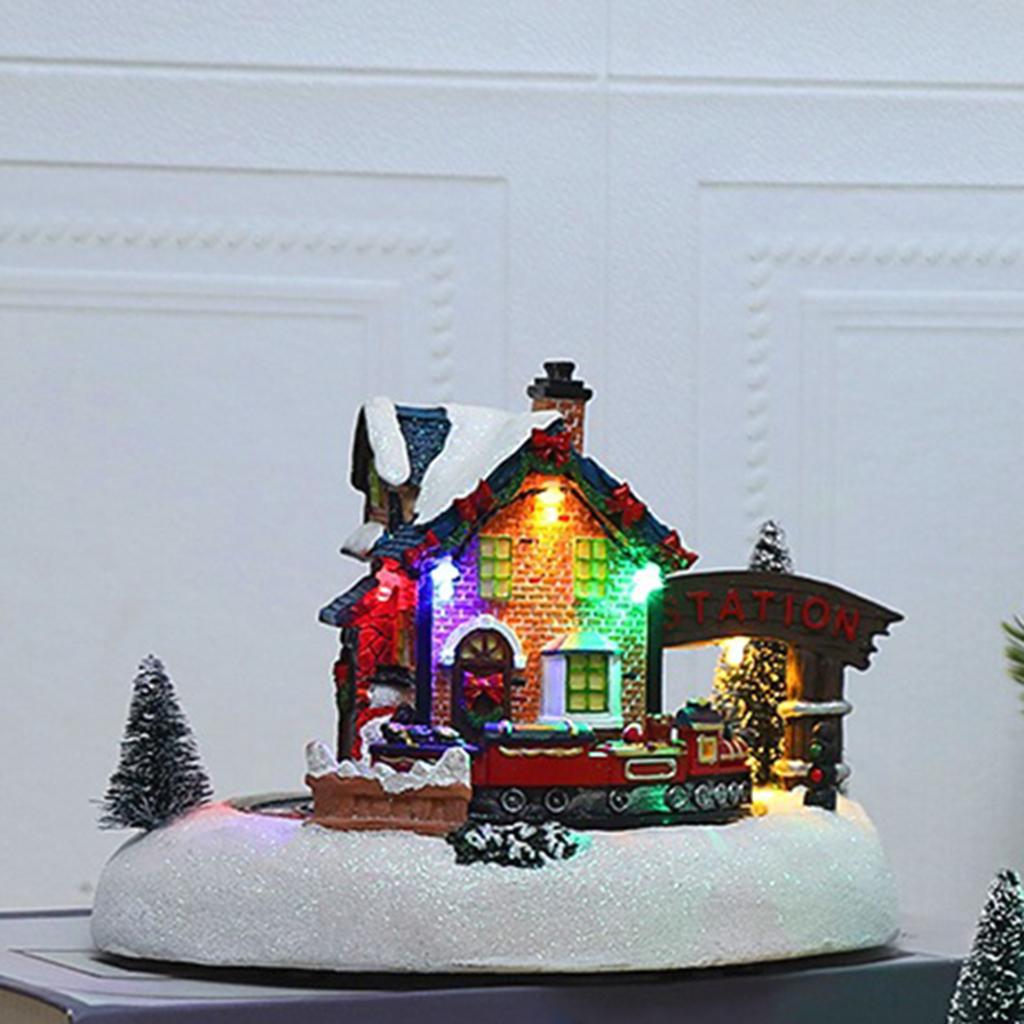 Creative Houses Building Collection Snow House Winter Gifts Craft Battery Operated for home and indoor Party Children Kids