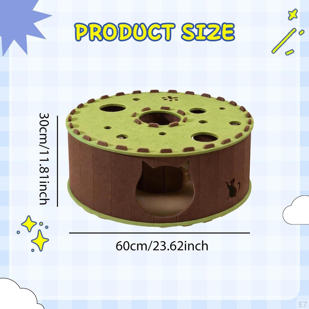 Pet Cat Tunnel Bed Activity Center Comfortable Warm Kitten Tube Nest for Bunny Small Medium