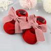 Cotton Red Newborn Baby Girl Socks Socks Headband Set Infant Anti Slip Socks Toddler Floor Socks
