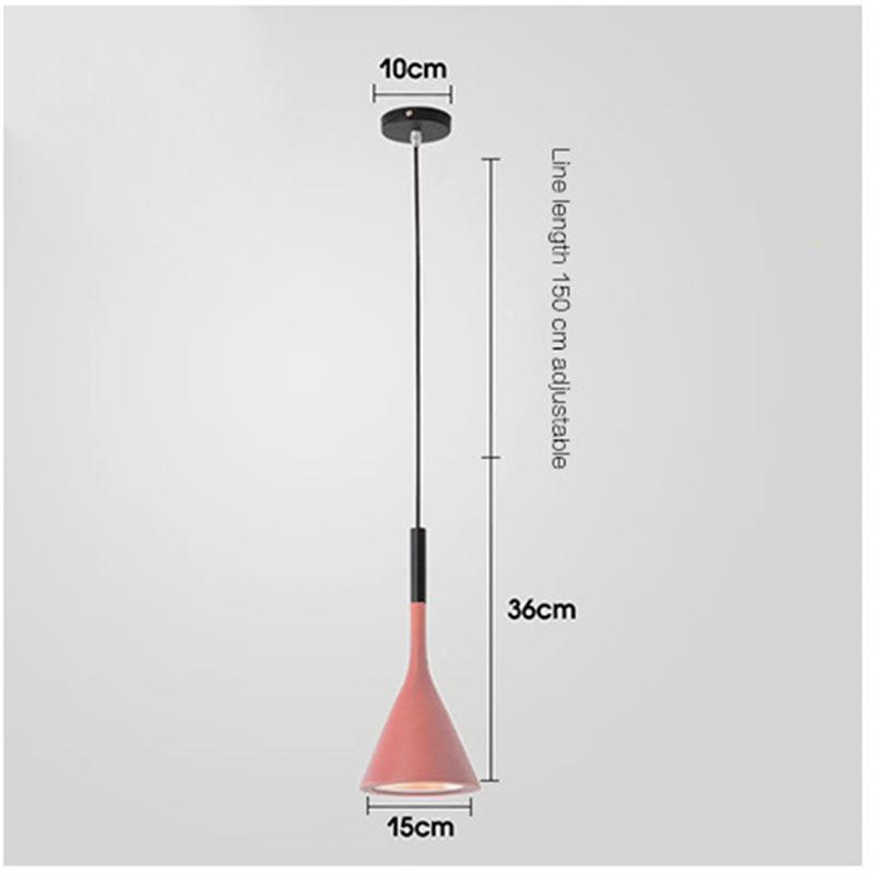 Nordic Wrought Iron Pendant Light - Modern Creative Single-Head Lamp for Restaurant, Bar, Bedroom, and Bedside.