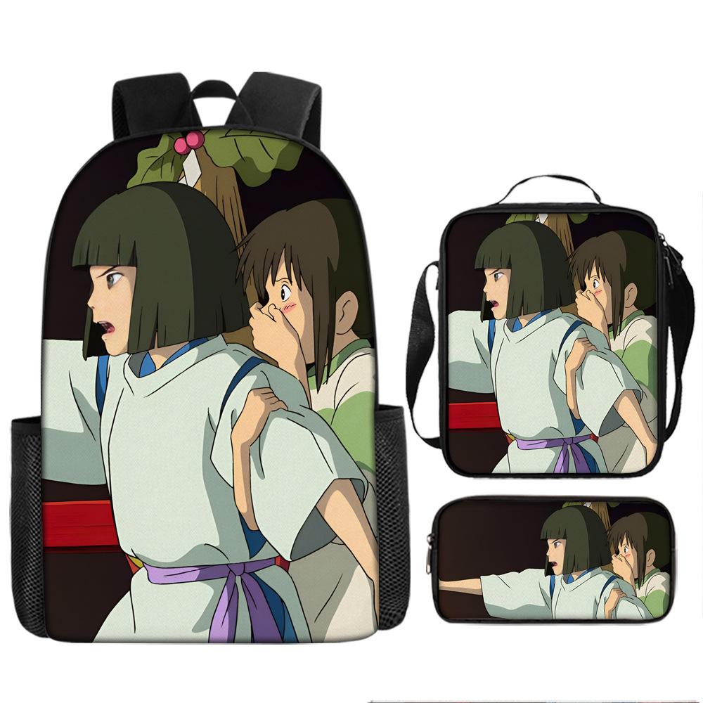 Elementary and Secondary School Students Spirited Away School Bag Hayao Miyazaki Children's Fashion Backpack Waterproof Large Capacity Backpack