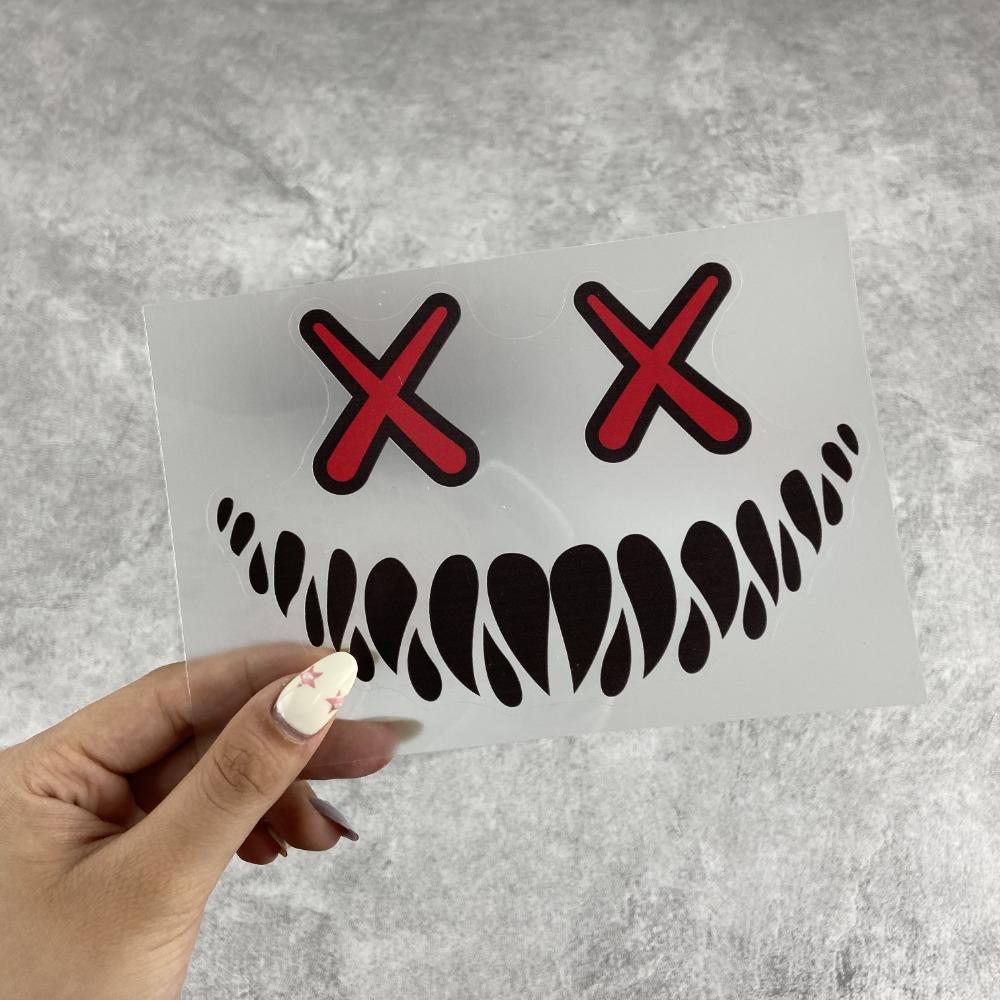 1pc Devil Smiling Face Car Stickers Waterproof for Body Windshield Window Trunk Vinyl Decals Fashion Decoration Auto Accessories