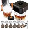 Kit Whiskey Afumat cu Brichetă Încorporată și 6 Bucăți de Lemn Aromatizate - Nu Necesită Butan Cocktail Afumat
