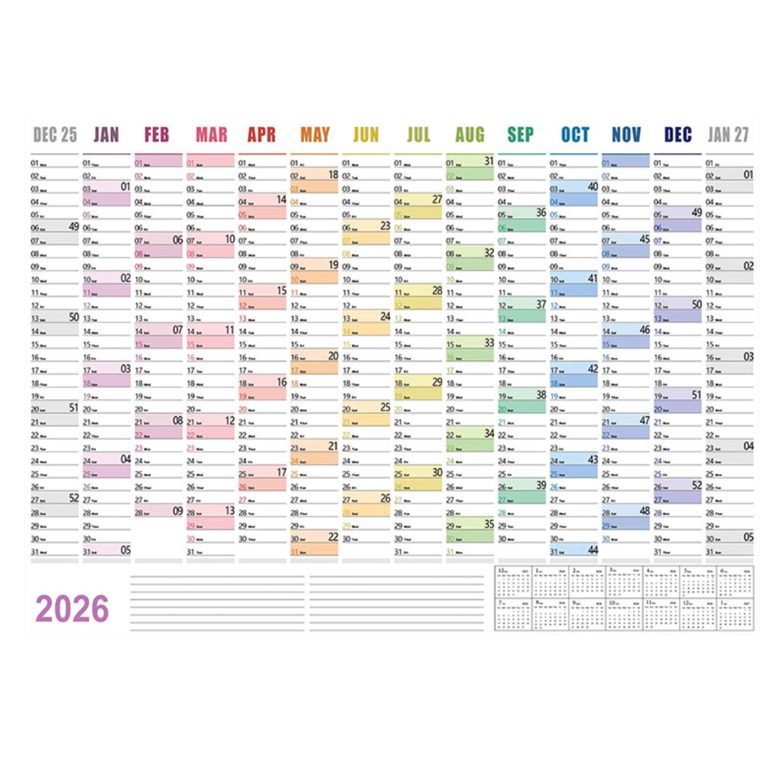 

Круглий рік Англійська версія Настільний календар Настільний та настінний календар, Креативний та мінімалістичний планер One Size