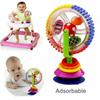 Rainbow Toddler Ferris Wheel Baby Toy Rattle Clanking Suction High Chair Toys