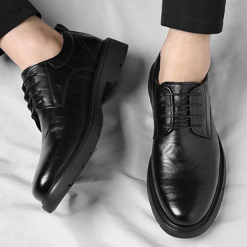 Fashion Comfy Male Derby Footwear Wedding Formal Oxfords Shoes Business Casual Office Shoes for Men Classic Pointy Men's Business Shoes
