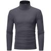 (darkgray, M) Men Turtleneck Long Sleeve Shirts Solid Undershirt Lightweight Base Layers Thermal Underwear Sweater Pullover Tops 2025