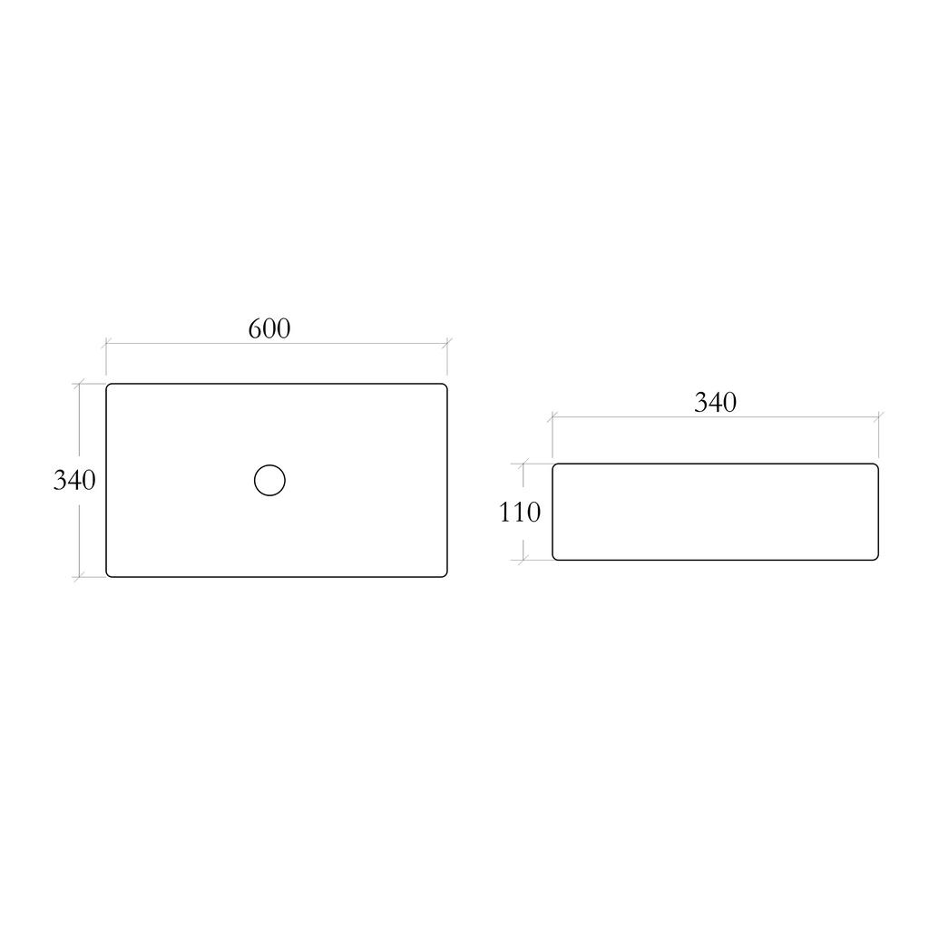 Helmken 48760000 Countertop Washbasin (60x34) White