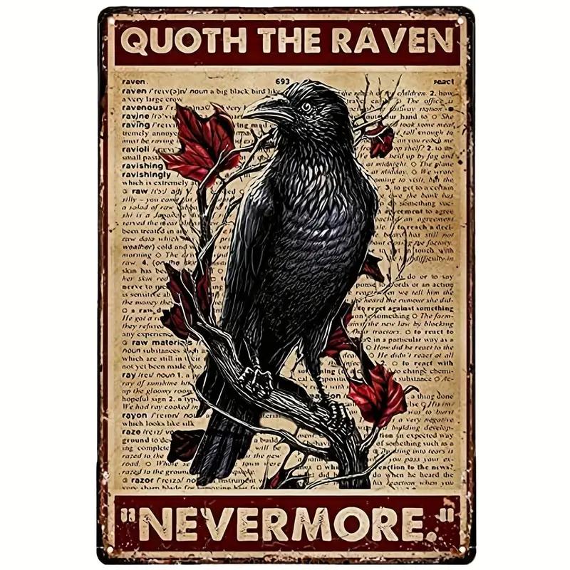 Vintage Witch Metal Tin Sign Wall Decor Retro Black Cat Witchy Art Signs for Home Decor Gifts