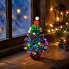 DIY Christmas Craft Kits Handmade Beaded Tree Ornament, Sparkly Crystal Bead Mini Creative Ornament Making Tabletop Decor, Hand-Woven Xmas Desktop