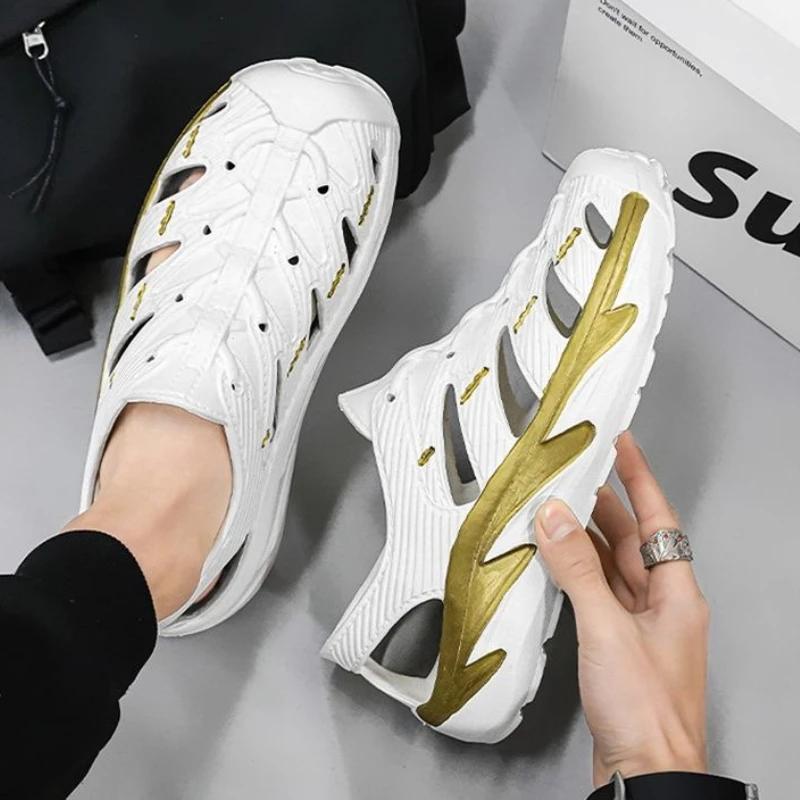 Hollow Man Sandals Soft Barefoot Big Size Stylish Original Breathable Wholesale Buy Number 41 In Welcome Deal Eva Shoes for Men