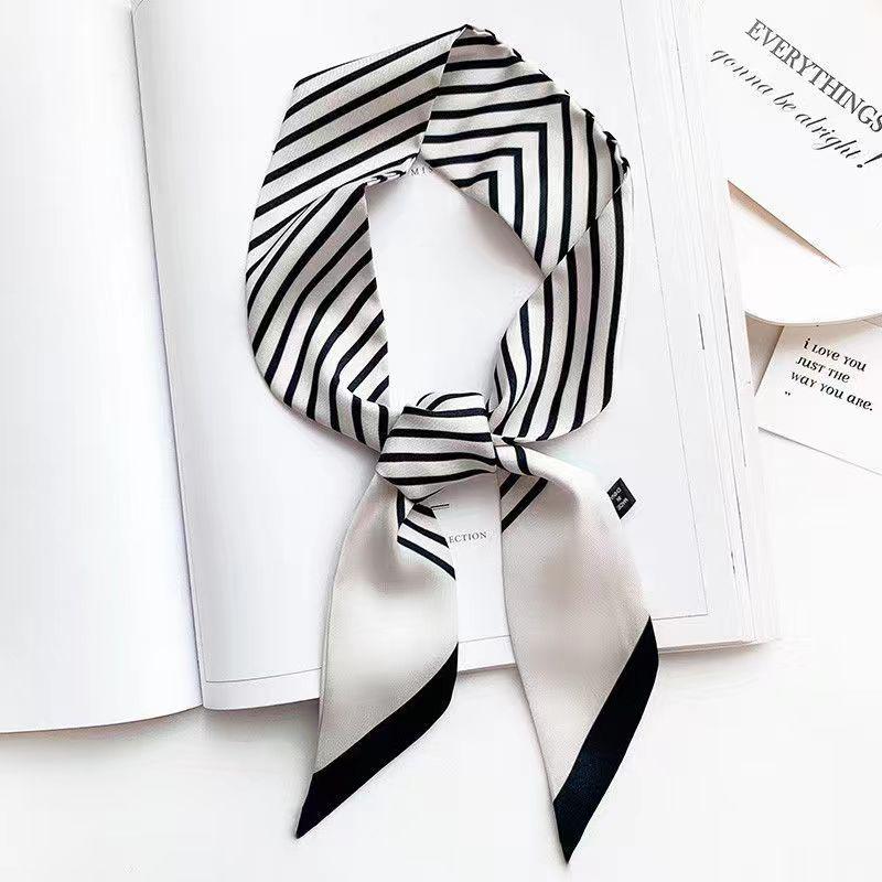 Korean Style Silk Scarf and Hairband Set - Versatile Women's Accessory for Summer