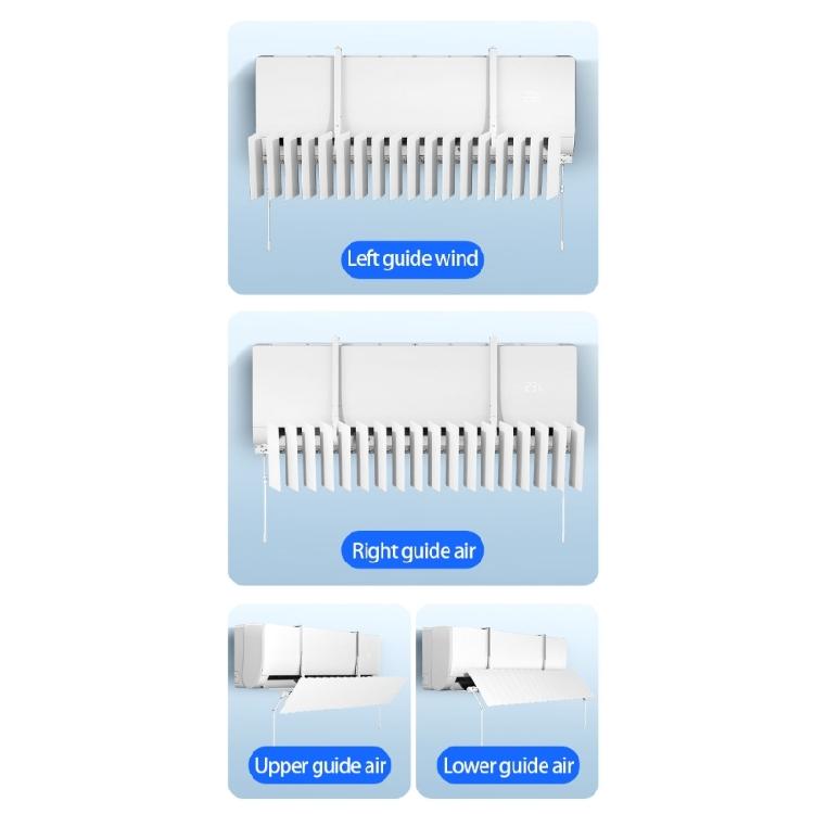 Wandmontierter Klimaanlagen-Ablenkventilator Universal Einstellbarer Winkel Raumklimaanlage Zugluftvermeidung