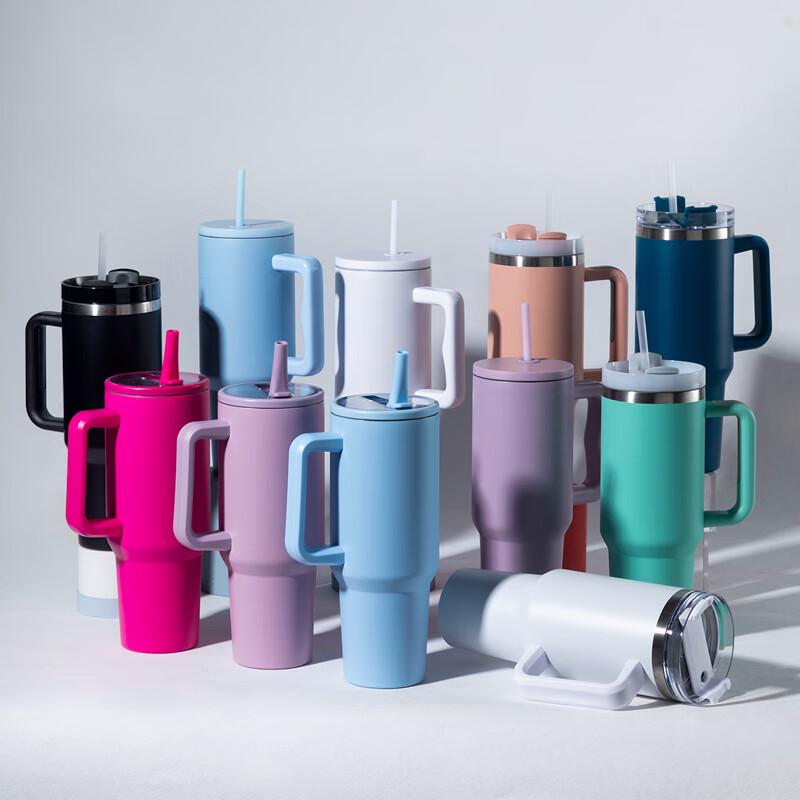 40oz Stainless Steel Insulated Travel Mug with Handle
