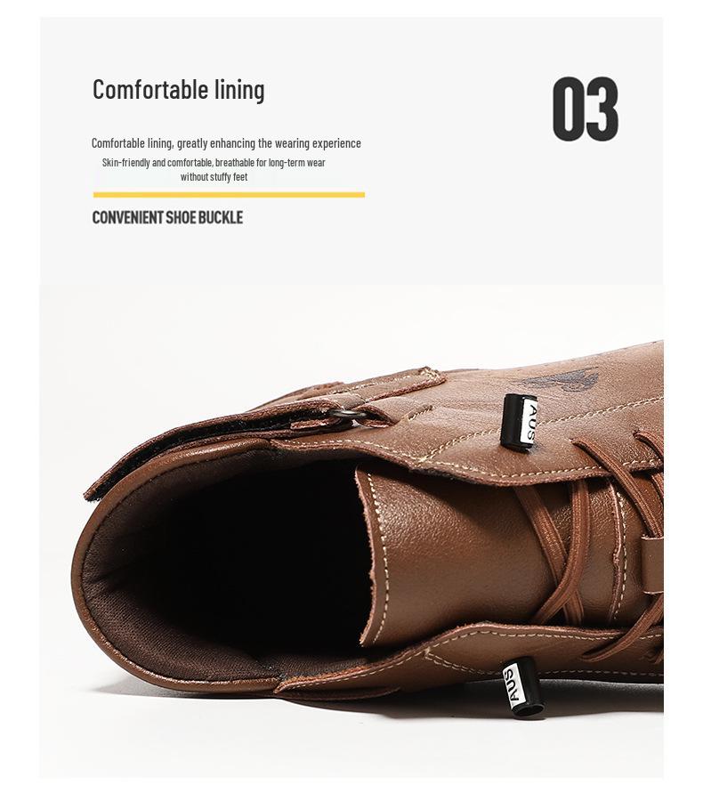 Octopus Men's Plus Size High-Top Martin Boots - Spring/Summer Casual Ankle Boots