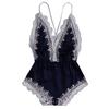 Fashion  Women Sexy Lingerie Girl V-neck Lace Splice Bodysuit Sleepwear 