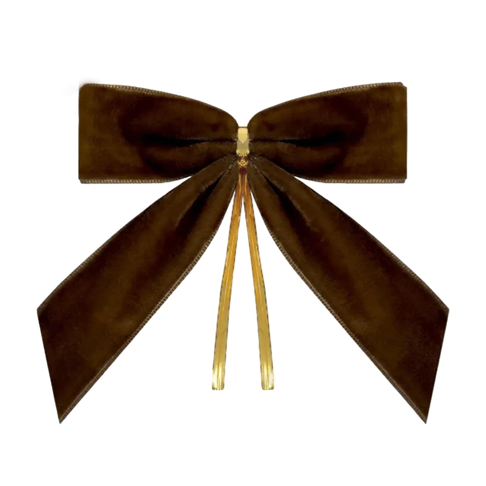 

24pcs Velvet Bow Christmas Tree Decoration Pendant Christmas Atmosphere Dress Up Props One Size кофейный