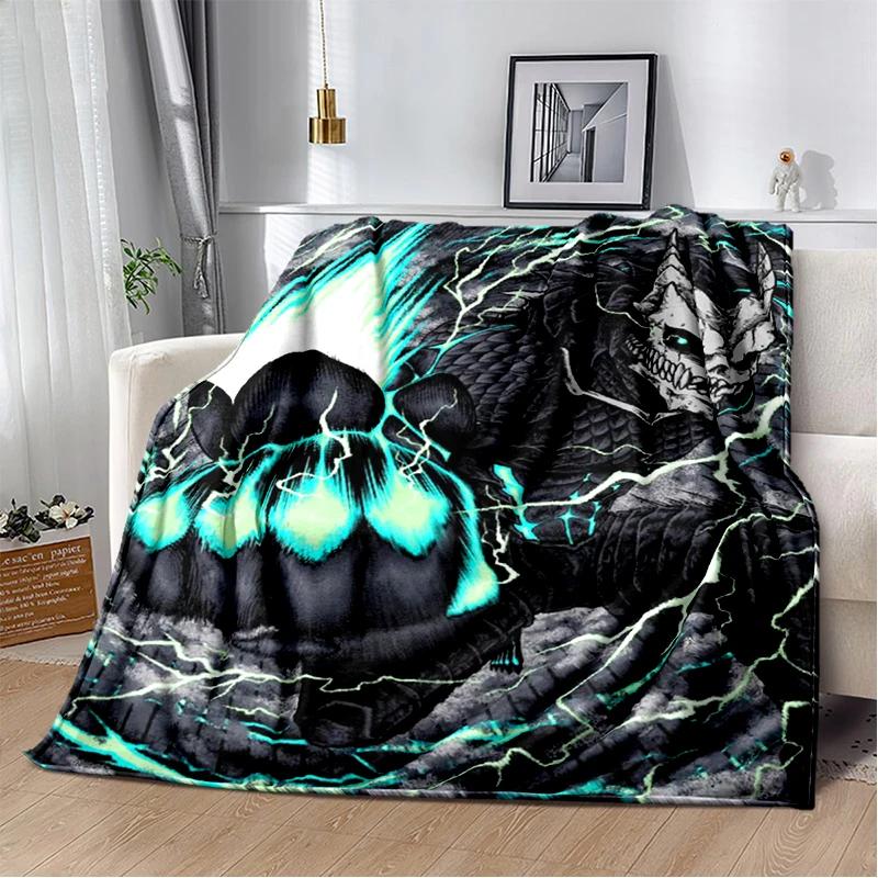 3D Kaiju No.8 Anime Cartoon Soft Flannel Blanket for Bed Bedroom Sofa Picnic,Throw Blanket for Cover Office Gift Kids