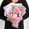 Hand-Knitted Rose Yarn Bouquet - Perfect Birthday or Festival Gift for Friends and Teachers