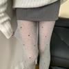 Spring, Autumn And Winter Polka Dot Micro-Transparent Light Gray Pantyhose Female Korean High-End Micro-Pressure, Thin And Non-Drop Leggings