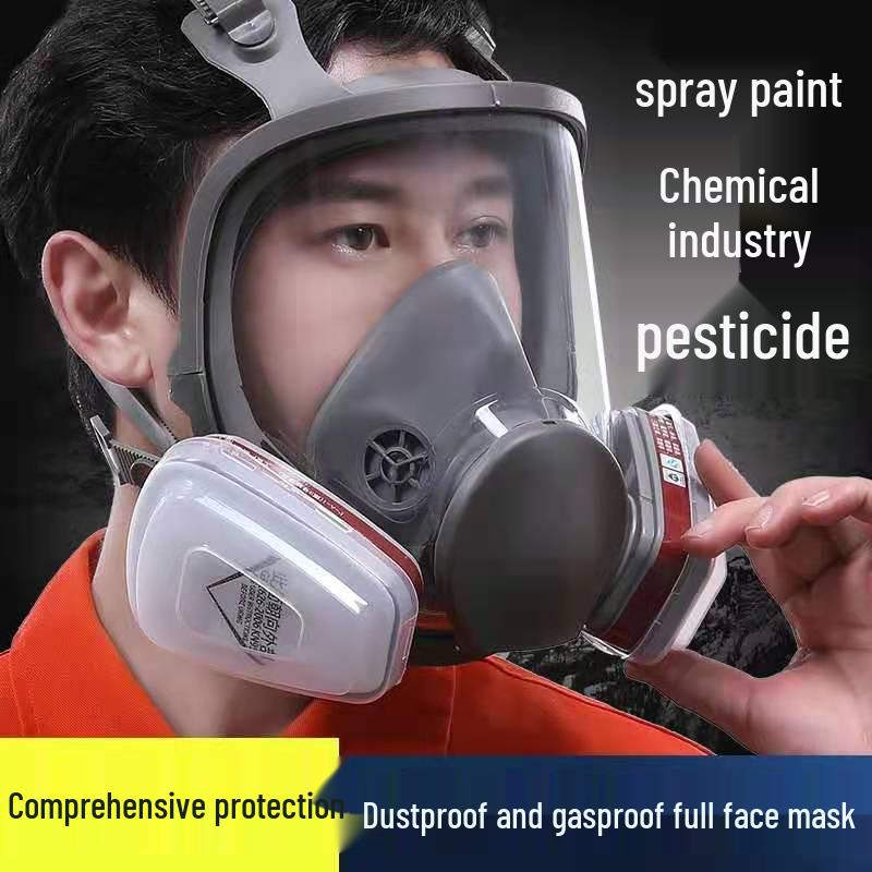 6800 Full Face Industrial Anti-Gas Mask for Ammonia, Hydrogen Sulfide, and Organic Acids