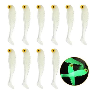 Luminous Night Fishing Worm Wobbler Swimbaits Luminous Fishing Lure Artificial Silicone Bait