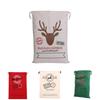 Christmas Canvas Gift Bag With Drawstring Closure For Holiday Packaging