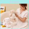 White Rabbit Plush Doll With Long Ears And Pp Cotton Filling For Gift