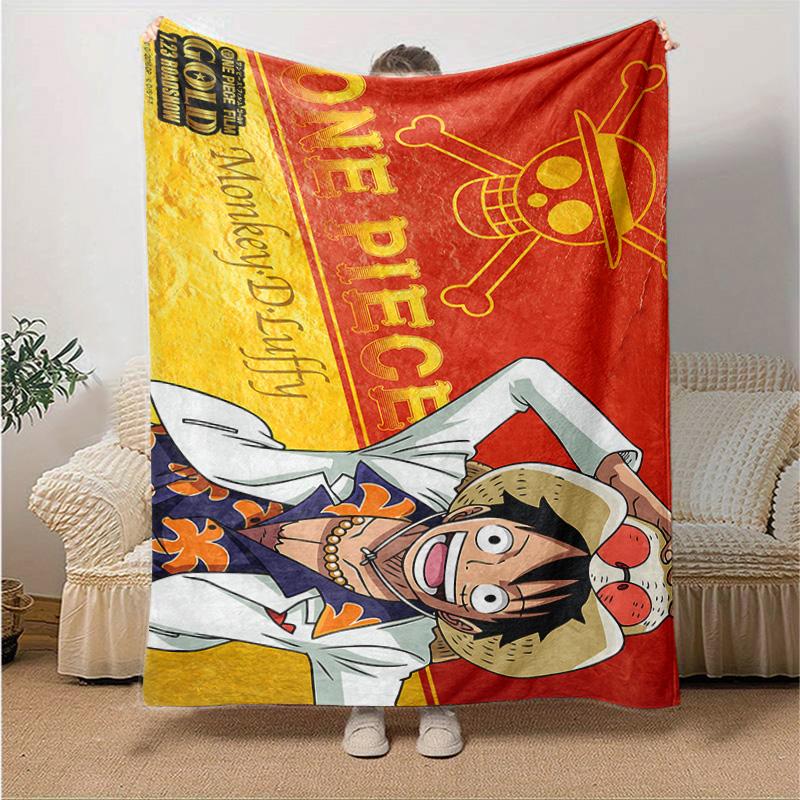 1pc One Piece Adventure Soft Throw Blanket Flannel All Season Light Weight Living Room/Bedroom Warm Blanket. M7270140