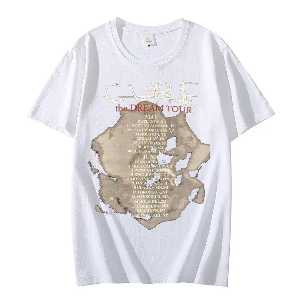 

Vintage The Cure The Dream Tour T-Shirt 90-х Rock Band Tour Футболка з графічним малюнком Унісекс Одяг Harajuku Унісекс Жіночі футболки великого розміру Топ M