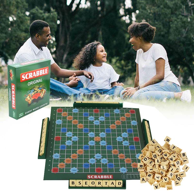 Board Game Scrabble Spelling Puzzle Game Educational Toy Family Party Kids Adult