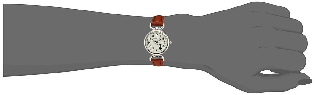 Analog Watch Amalfidia Waterproof Leather Strap Cat White Dial Brown [Arias] WW20022A-158 Women's