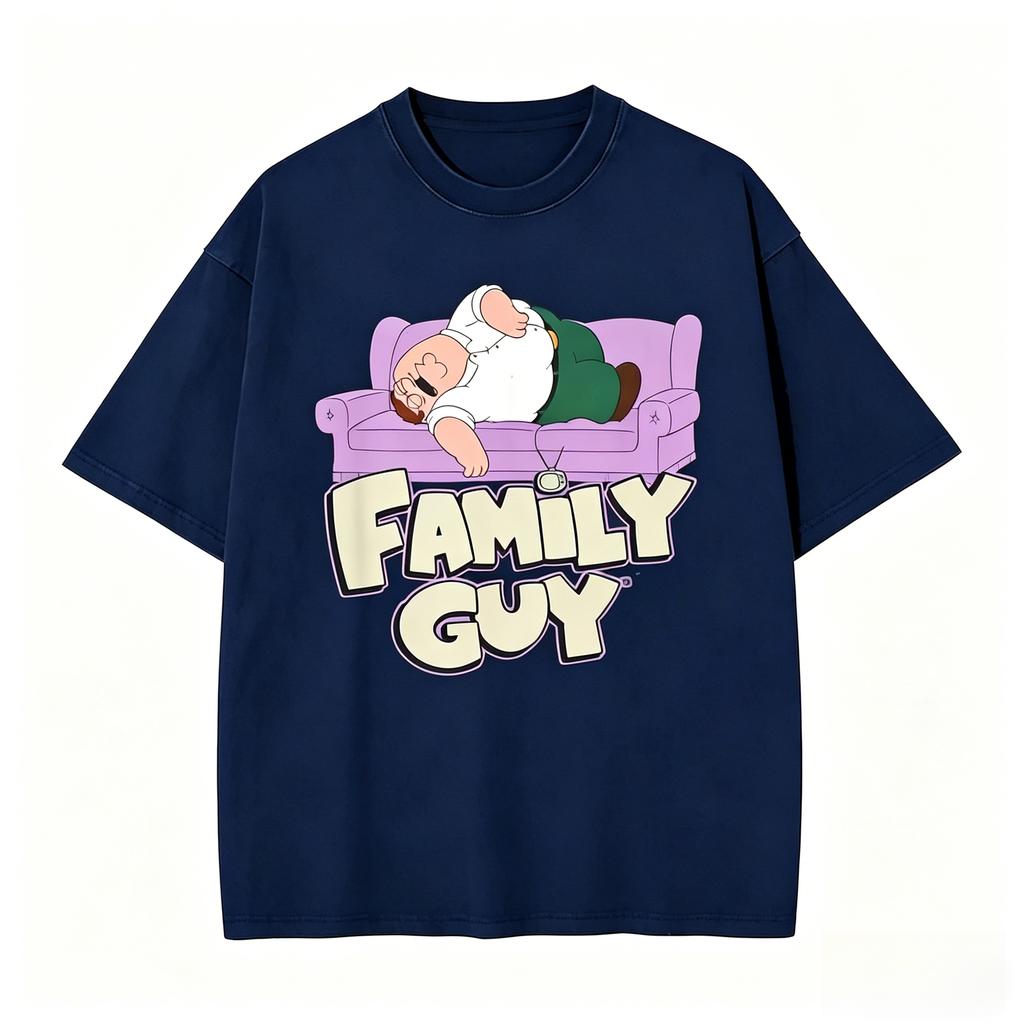 Families Guys Peter Griffin Couch Nap Washed T Shirt Streetwear Hip Hop Tshirts Funny Tee Unisex Unisex Cotton High Street Printed