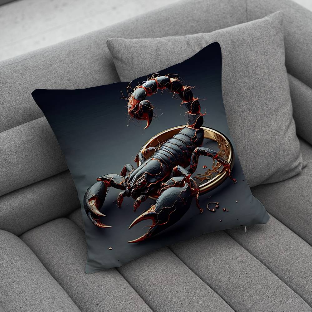 Scorpion Cool Animal Pillow Case For Home Bedroom Car Office Decoration Living Room Sofa Cushion Cover Suitable