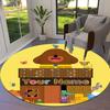Hey Duggee Custom Name Round Area Rug,Carpet Rug for Living Room Bedroom Sofa Playroom Decor,Non-slip Floor Mat