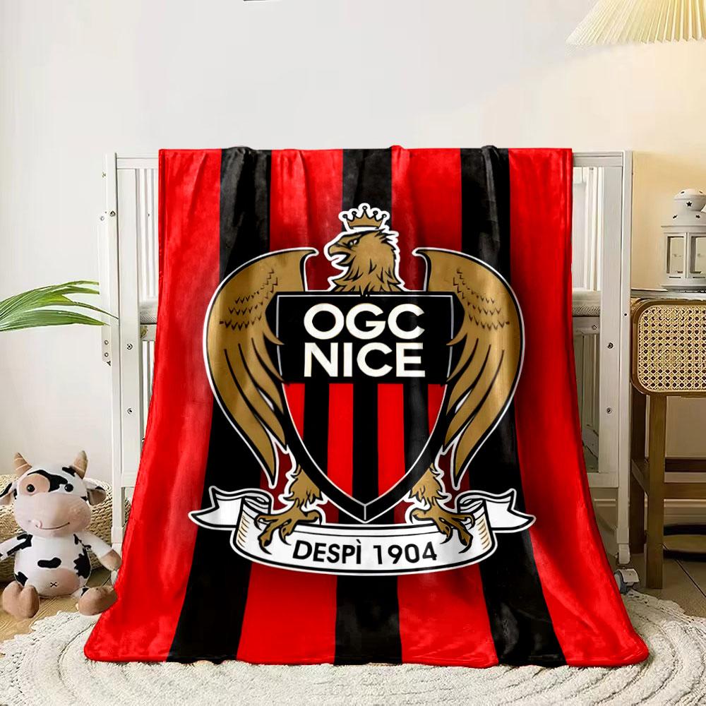Vertical red and black stripes with an eagle emblem in the center. for all seasons blanket lunch break throw gift