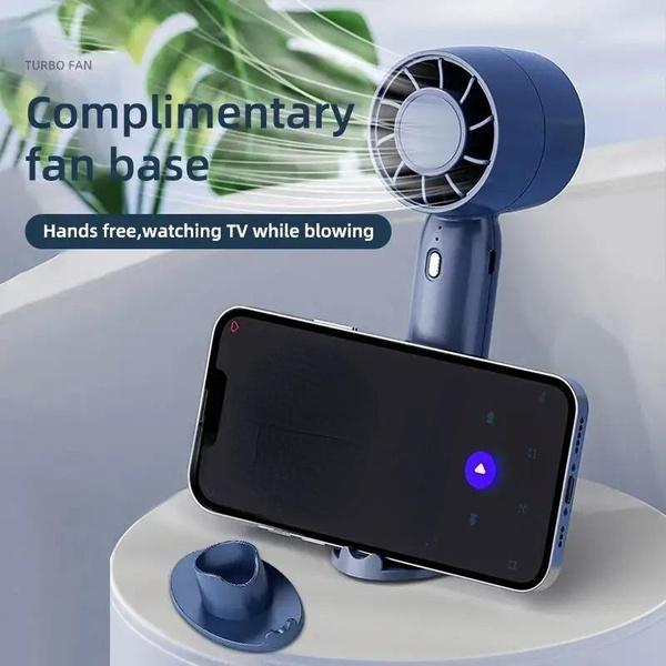1Pc Portable Hand Fan Air Fan Cooler Outdoor Electric Fan Portable Air Conditioner Mini Cooler Cooling USB Rechargeable Cold Fan