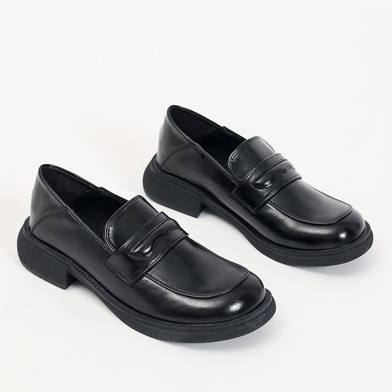 Soft leather small leather shoes women's spring and autumn versatile women's shoes single shoes retro flat low heel