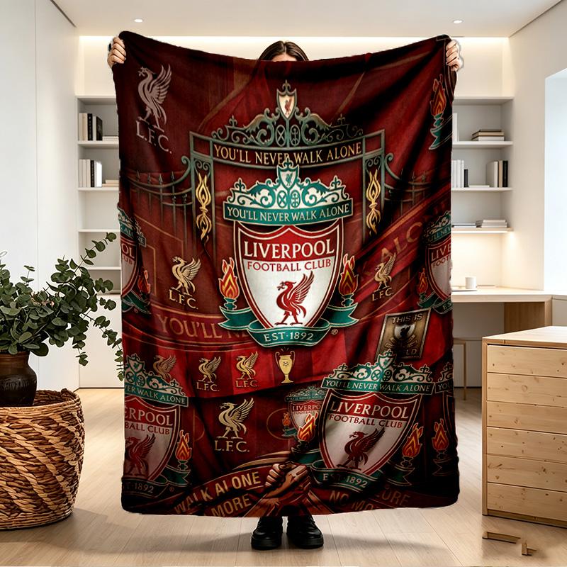 Liverpool Football Club Print Blanket - Soft & Comfortable, for Bedroom, Travel, Sofa, Home Decoration - Birthday Christmas Gift for Friend