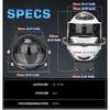 3.0 inch 300W Bi-LED 6PCS+3PCS Car Headlight Projector Lens for Hella 3R G5 30000LM High Low Beam Retrofit Halo Light 6000K