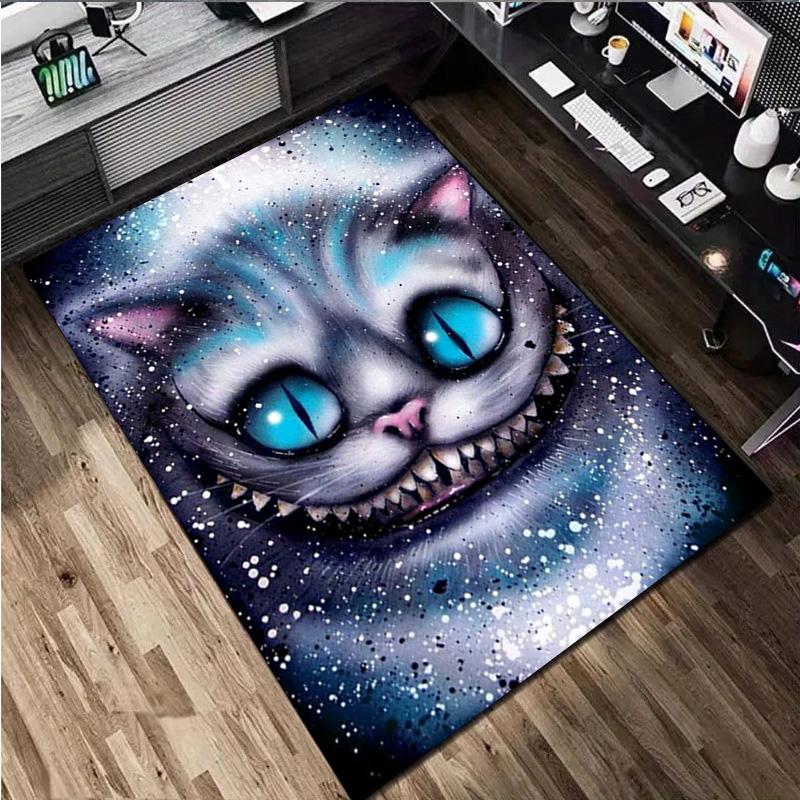 Cheshire Cat Rug Carpet Office Decorative Carpet For Living Room Bedroom Door Mat Floor Rug Computer Chair Area Rug